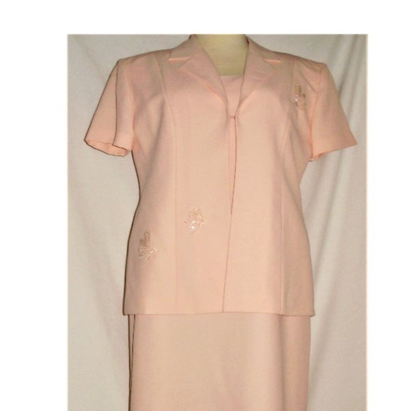 formal maxi jacket dress with beaded butterflies - Picture 4 of 10